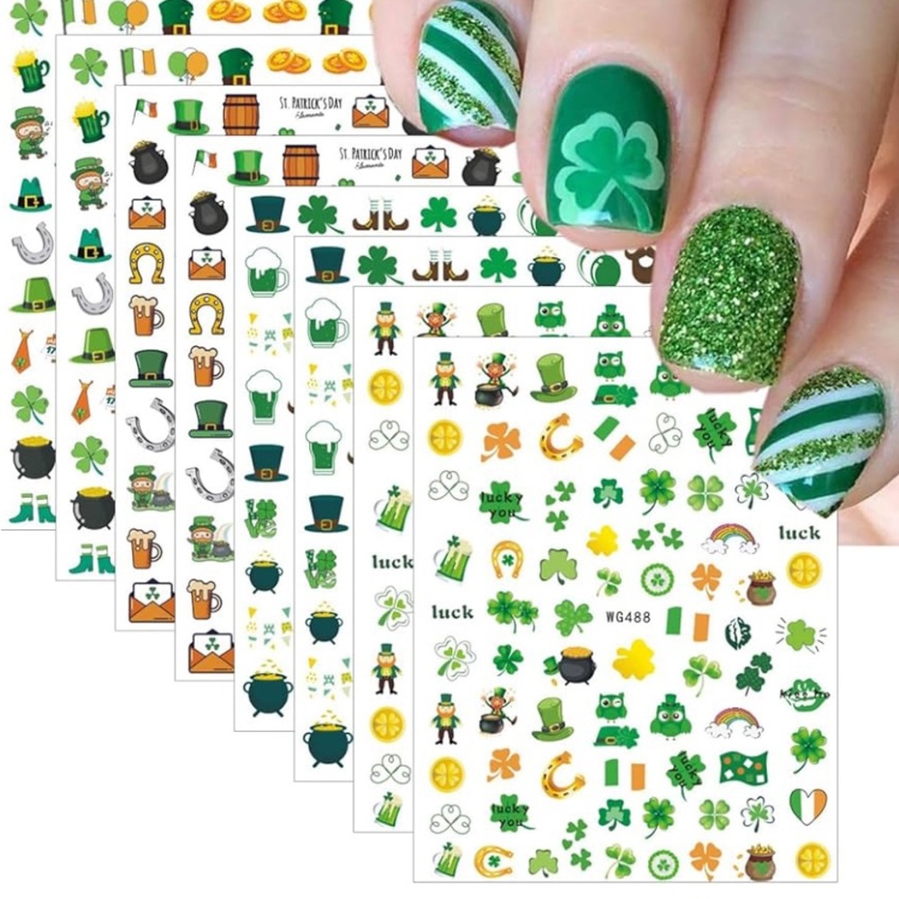 St. Patrick's Day Nail Art Stickers 8 ct